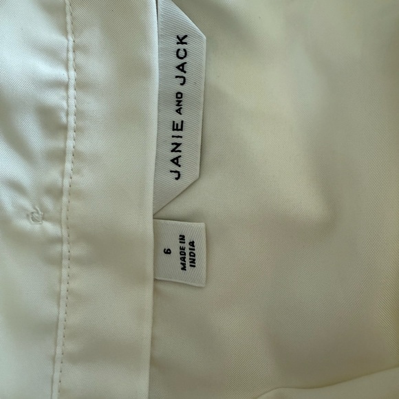 Janie and Jack Cream Satin Dress - Picture 4 of 5